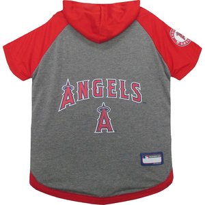 Pets First MLB Dog & Cat Hoodie T-Shirt, Los Angeles Angels, X-Small