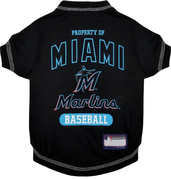 Pets First MLB Dog & Cat T-Shirt, Miami Marlins, Medium slide 1 of 2