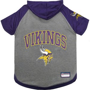 Pets First Sport Team Dog & Cat Hoodie T-Shirt, Minnesota Vikings, Small