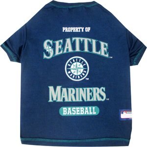 Pets First MLB Dog & Cat T-Shirt, Seattle Mariners, X-Small