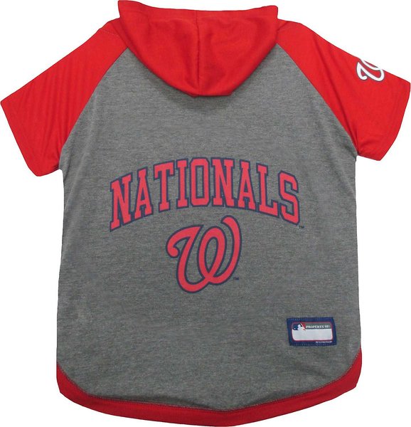 Pets First MLB Dog & Cat Hoodie T-Shirt, Washington Nationals, Medium slide 1 of 4