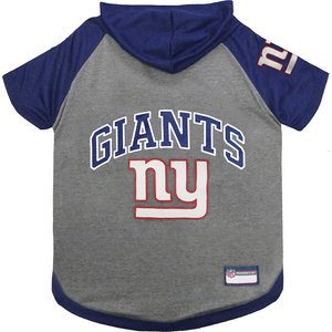 Pets First NFL Dog & Cat Hoodie T-Shirt, New York Giants, X-Small