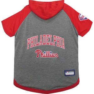 Pets First MLB Dog & Cat Hoodie T-Shirt, Philadelphia Phillies, Small
