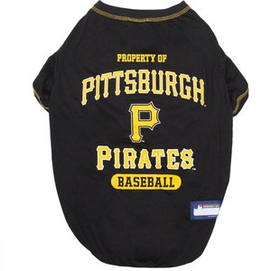 Pets First MLB Dog & Cat T-Shirt, Pittsburgh Pirates, Large