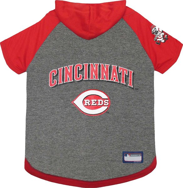 Pets First MLB Dog & Cat Hoodie T-Shirt, Cincinnati Reds, Small slide 1 of 3