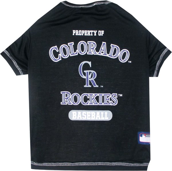 Pets First MLB Dog & Cat T-Shirt, Colorado Rockies, X-Large slide 1 of 3