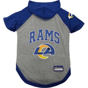 Pets First NFL Dog & Cat Hoodie T-Shirt, Los Angeles Rams, X-Small