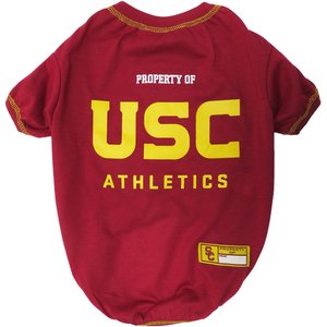 Pets First NCAA Dog & Cat T-Shirt, USC, X-Small