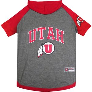 Pets First NCAA Dog & Cat Hoodie T-Shirt, Utah, X-Small