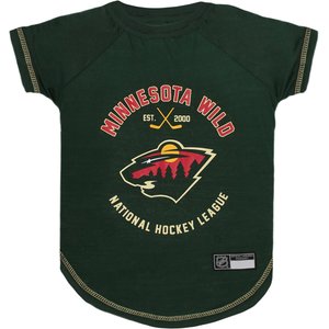 Pets First NHL Dog & Cat T-Shirt, Minnesota Wild, X-Small