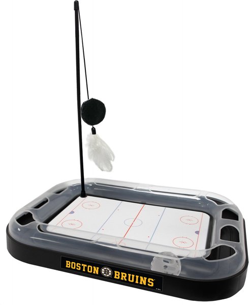Pets First Boston Bruins Hockey Cat Scratcher Toy with Catnip slide 1 of 2