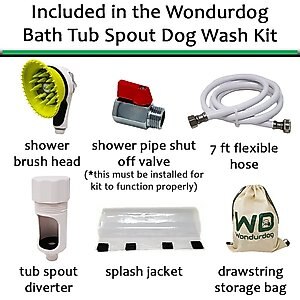 Wondurdog Bathtub Spout Dog Wash Kit