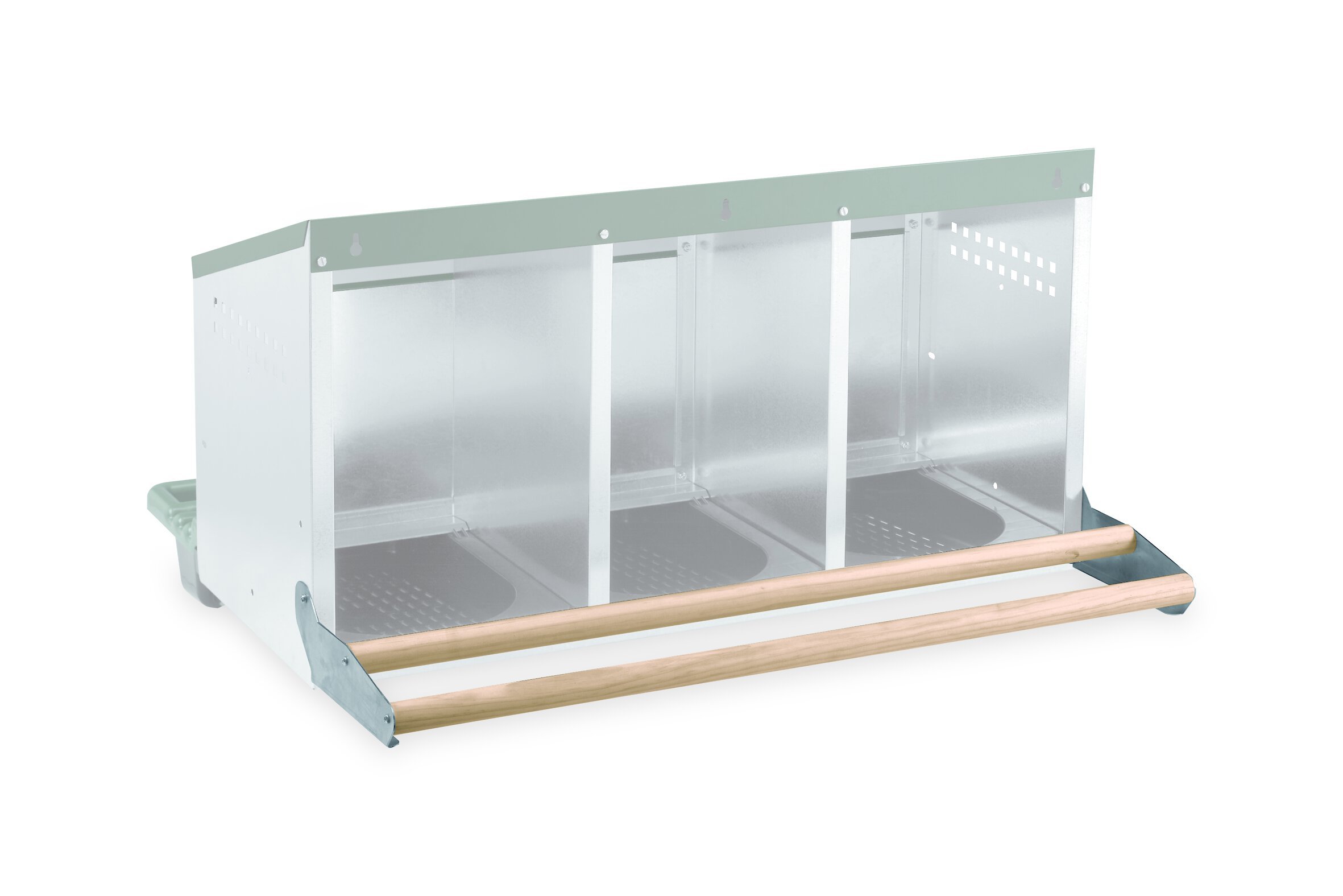 Reverse Roll Out 3 Compartment Poultry Nesting Box