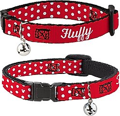 Buckle-Down Disney Minnie Mouse Silhouette Personalized Breakaway Cat Collar with Bell
