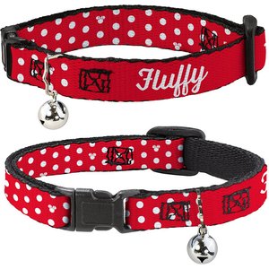 Buckle-Down Disney Minnie Mouse Silhouette Personalized Breakaway Cat Collar with Bell