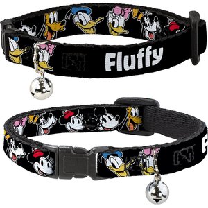 Buckle-Down Disney The Sensational Six Smiling Faces Personalized Breakaway Cat Collar with Bell