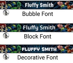 Buckle-Down Disney Toy Story Characters Running Personalized Breakaway Cat Collar with Bell slide 2 of 2
