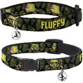 Buckle-Down Spongebob Squarepants Primitive Sponge Pose & Leaves Personalized Breakaway Cat Collar with Bell