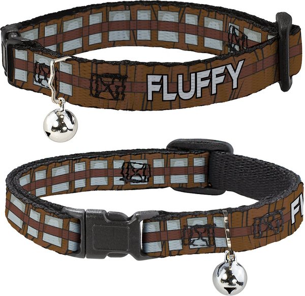 Buckle-Down Star Wars Chewbacca Bandolier Bounding Personalized Breakaway Cat Collar with Bell slide 1 of 2