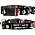 Buckle-Down Disney Classic Mickey Mouse 1928 Collage Polyester Personalized Dog Collar, Medium