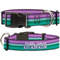 Buckle-Down Disney Little Mermaid Stripe & Shell Polyester Personalized Dog Collar, Large
