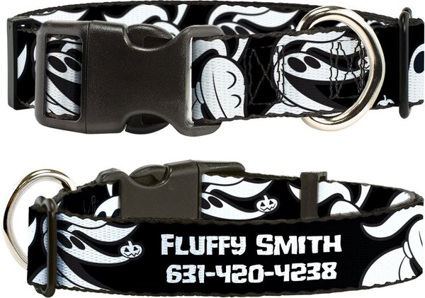 Buckle-Down Disney Nightmare Before Christmas Zero Expressions Polyester Personalized Dog Collar, Small slide 1 of 7