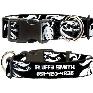 Buckle-Down Disney Nightmare Before Christmas Zero Expressions Polyester Personalized Dog Collar, Small