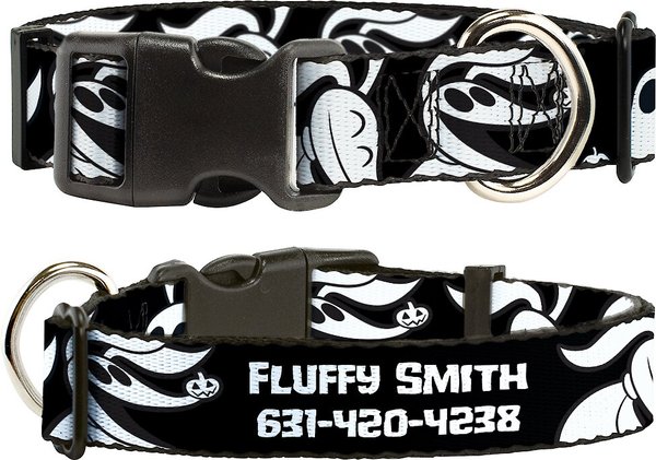 Buckle-Down Disney Nightmare Before Christmas Zero Expressions Polyester Personalized Dog Collar, Medium slide 1 of 7