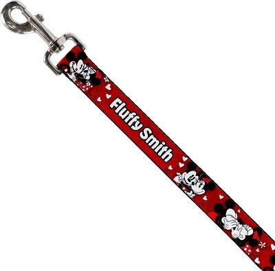 Buckle-Down Disney Mickey & Minnie Hugs & Kisses Poses Personalized Dog Leash, slide 1 of 1