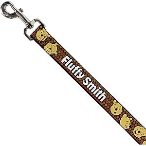 Buckle-Down Disney Winnie the Pooh Expressions & Honeycomb Personalized Dog Leash