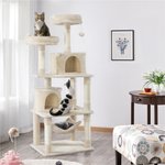 ARMARKAT Classic Real Wood Cat Tower & Ramp Cat Tree, Beige, 58-in ...