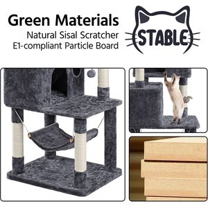 Yaheetech Multi-Level Cat Tree, 64.5-in, Dark Gray