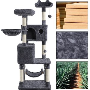 Yaheetech Multi-Level Cat Tree, 64.5-in, Dark Gray