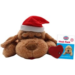 Snuggle Puppy Original Snuggle Puppy Plush Dog Behavioral Aid Anxiety Relief, Brown & Red