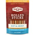 True Acre Foods Rawhide-Free Rolled Sticks, Hip & Joint Chicken Flavor Treats, 16 count