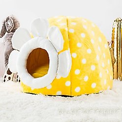 Lovely Caves Sunflower Covered Cat Bed