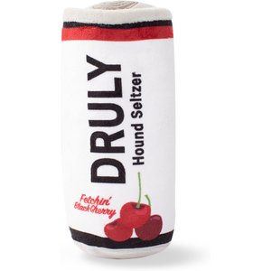 Pet Shop by Fringe Studio Druly Fetchin' Black Cherry Squeaky Plush Dog Toy