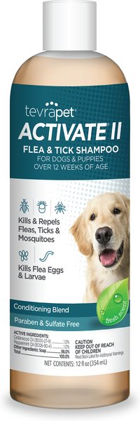 TevraPet Activate II Flea & Tick Dog Shampoo, 12-oz bottle slide 1 of 7