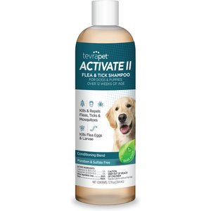 TevraPet Activate II Flea & Tick Dog Shampoo, 12-oz bottle