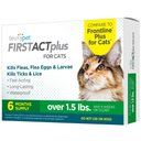 TevraPet FirstAct Plus Flea & Tick Treatment for Cats Over 1.5lbs, 6 doses