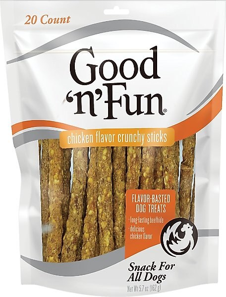 Good 'n' Fun Crunchy Sticks Chicken Dog Treats, 20 count slide 1 of 9