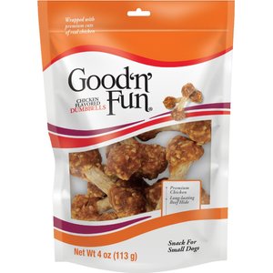 Good 'n' Fun Chicken Dumbbells Dog Treats, 4-oz bag