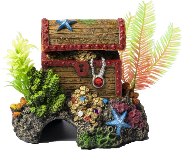 GloFish Treasure Chest Air Pump Aquarium Ornament