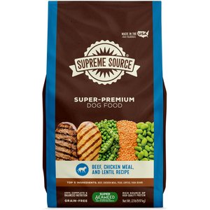 Supreme Source Beef, Chicken Meal & Lentil Recipe Dry Dog Food, 22-lb bag