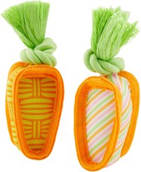 Frisco Carrot Plush Squeaky Dog Toy, 2 count