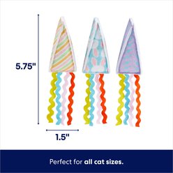 Frisco Spring Party Hat Kickers Cat Toy with Catnip, 3 count slide 2 of 3