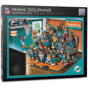 YouTheFan NFL Purebred Fans 500-Piece Puzzle, Miami Dolphins 