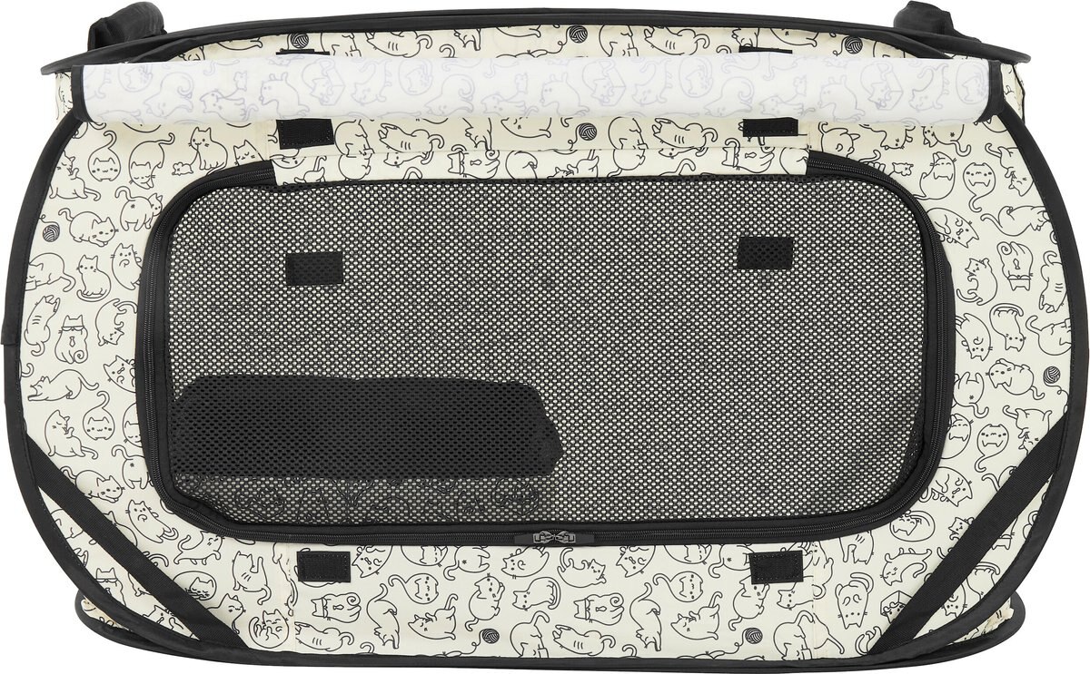 FRISCO Collapsible Cat Cage, Litter Box, & Mat, Animal Sketch