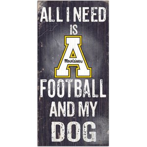 Fan Creations NCAA "All I Need is Football & My Dog" Wall Décor, Appalachian State