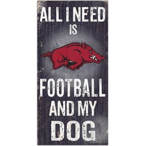 Fan Creations NCAA "All I Need is Football & My Dog" Wall Décor, University of Arkansas